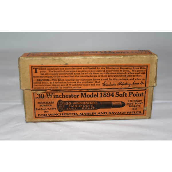 20 Rounds Winchester .30cal Winchester Model 1894 SP Ammunition