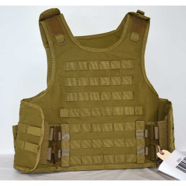 Khaki Tactical Vest W/ Quick Release Sides