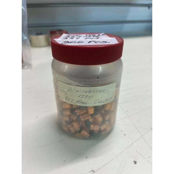 3kg Container of .357 Magnum Caliber 158gr Reloading Bullets 