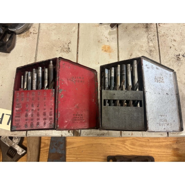 2 Huot Fractional Drill Index Sets with Assorted Drill Bits 