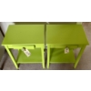 Image 2 : Two Green Side Tables & Shoe Shelf 
