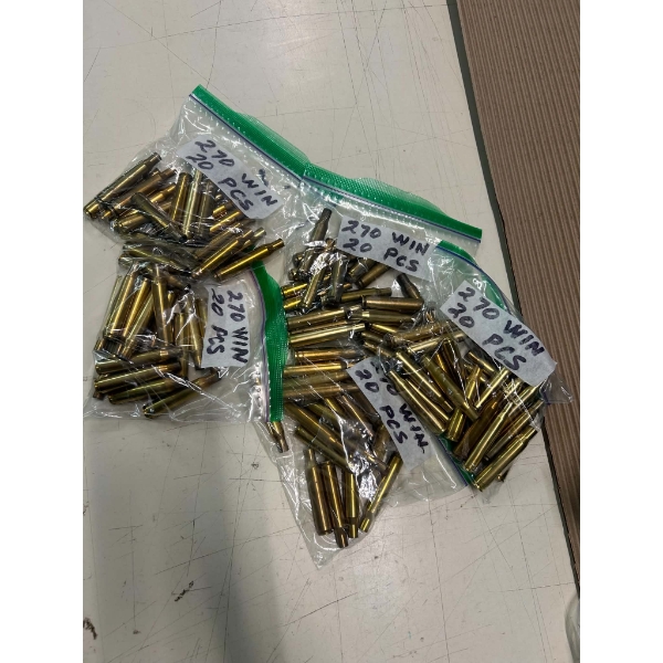 100 Pieces 270 Win. Fired Brass