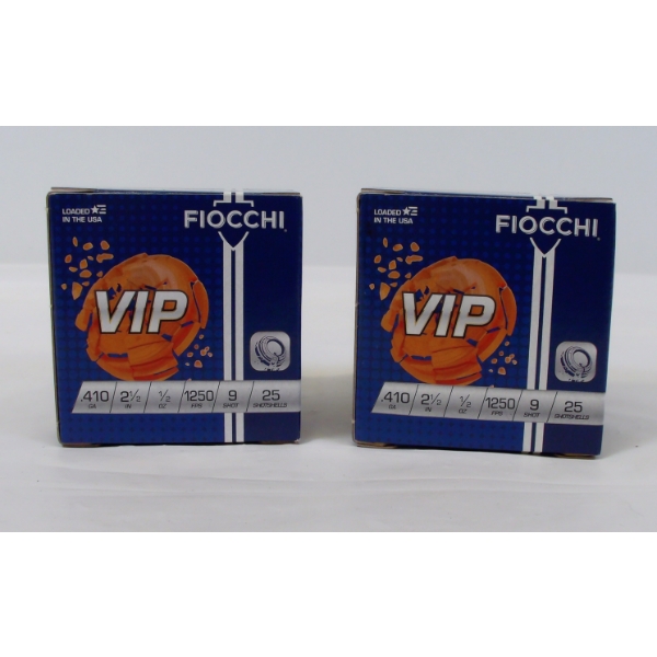 50 Rounds Fiocchi VIP 410cal.2 1/2" #9 Shot Ammunition