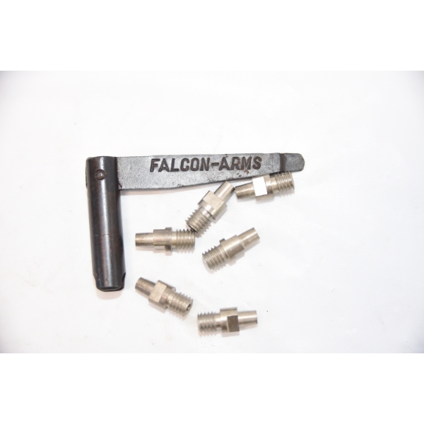 6 Pieces #10 Percussion Metric Nipples & 1 Colt Type Nipple Wrench