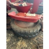 Image 2 : Vintage Pedal Tractor Wheels and Part, Marked Dubuque, Iowa