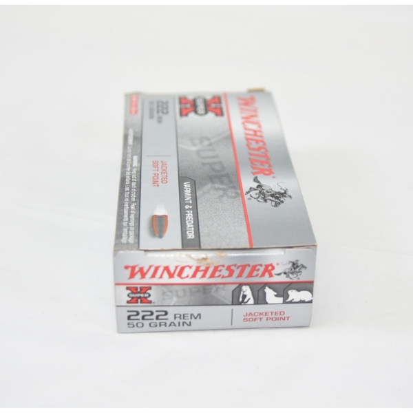 20 Rounds Winchester Super X 222 Rem Caliber 50 Grain JSP Ammunition