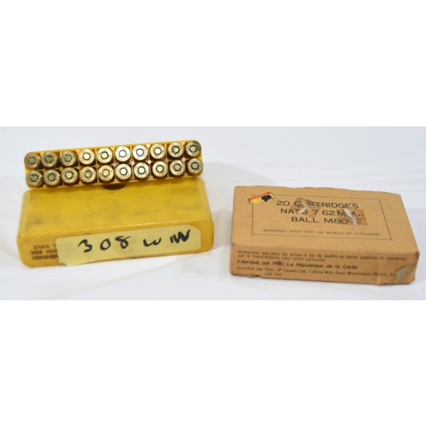 35 Rounds Assorted Brands 7.62x51 Caliber Ammunition
