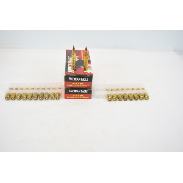 40 Rounds American Eagle 223 Rem Ammunition