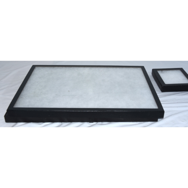 2 Large Glass Table Displays, 1 Small Glass Table Display