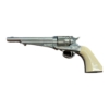 Image 1 : Remington 1875 Single Action .177 BB CO2 Air Revolver – Nickel Finish, Faux Ivory Grips