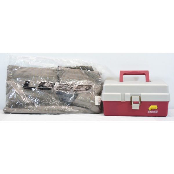 Plano Tackle Box w/ Miscellaneous Tackle & New Loop Fishing Hoodie