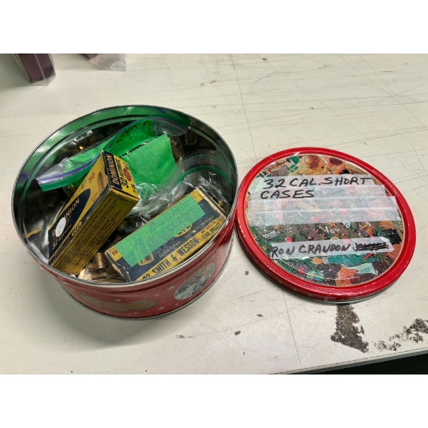 1.4kg Metal Container of 32 Caliber Short Shot & Primed Brass
