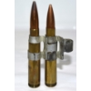 Image 1 : 2 Rounds 50cal BMG F.M.J. Original WW II Ammo In Machine Gun Belt (Colt)