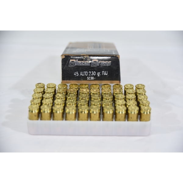 50 Rounds Blazer 45 Auto 230gr FMJ Ammunition 