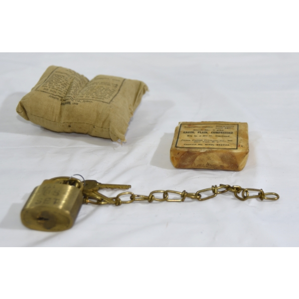 Gauze ,First Field Dressing & Lock And Keys