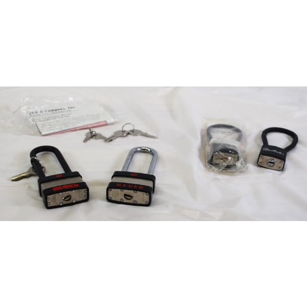Original Pad Lock - 2 Ruger & 2 Weather Pad Locks With Keys 