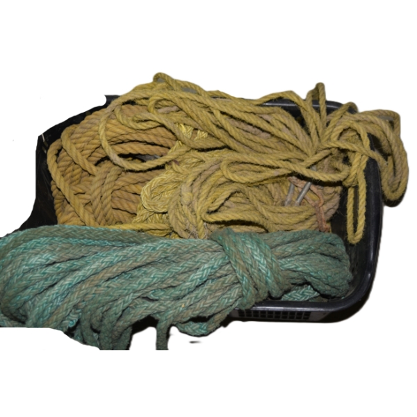Box Lot Assorted Ropes & Ratchet Straps