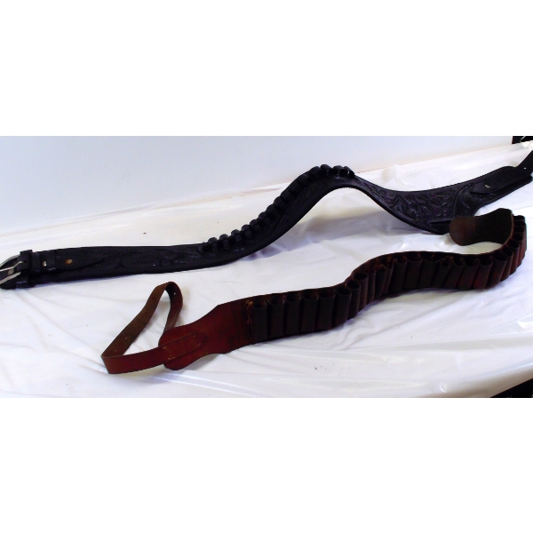 Box Lot - 46" Western -Style Holster Rig & Ammunition Leather Belt