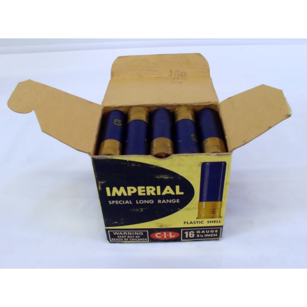 25 Rounds Imperial 16ga 1 1/8oz #5 Lead Factory Shotshells