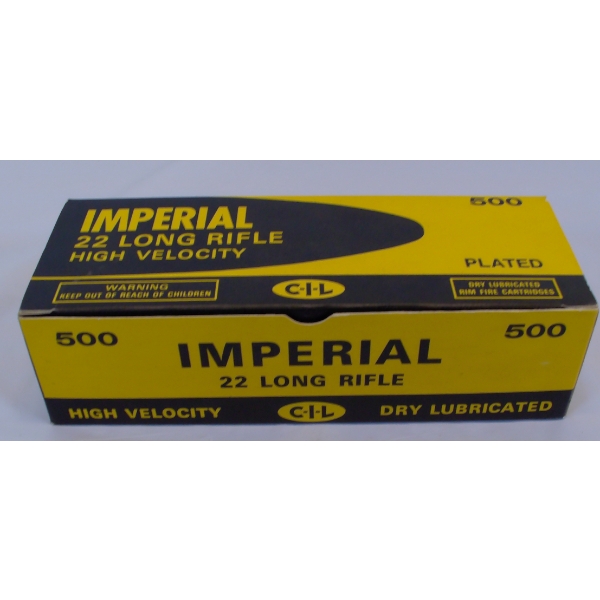 500 Rounds Un-Opened Imperial .22 LR Caliber Hi Velocity Plated Ammunition