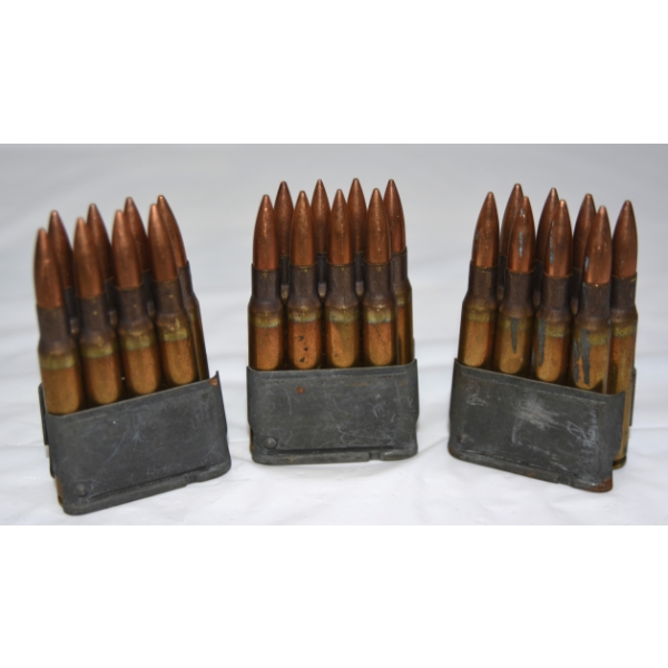 24 Rounds 30/06 F.M.J. in M1 Garand Clips