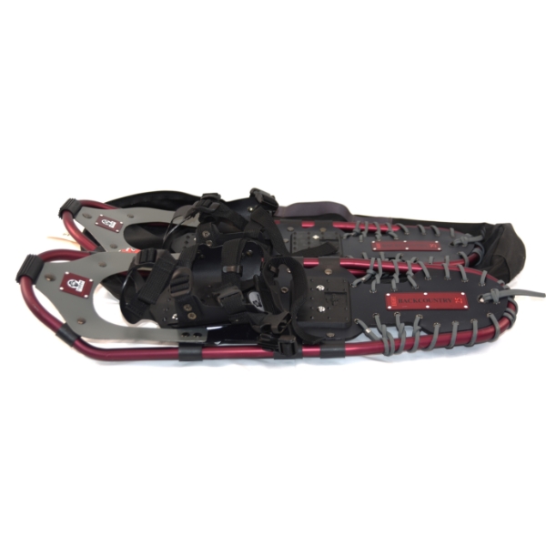 Yukon Brand Snow Shoes Packed In A Black Storage Bag 