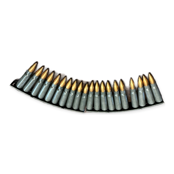 20 Rounds FMJ 7.62x39 Ammunition,  Steel Case  2 SKS Stripper Clips