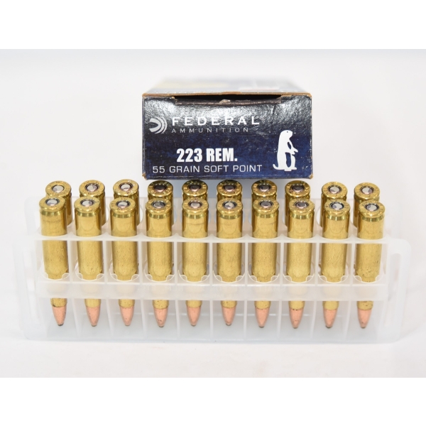20 Rds. Federal 223 REM 55gr S.P. Ammunition 