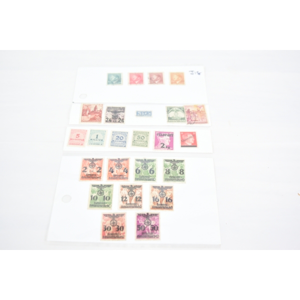 Hitler Portrait Stamps German WW II Industry Stamps, German WW II General Historic Stamps