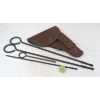 Image 1 : Box Lot Assorted Cleaning Rods & Leather Holster