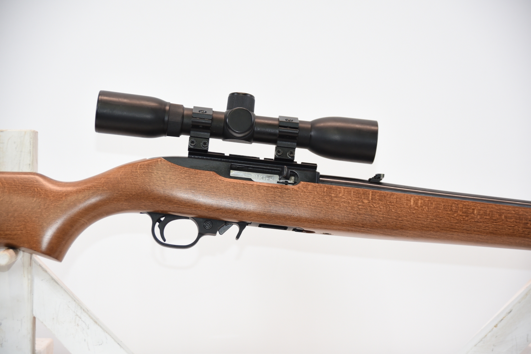 Point 22 Riffle Ruger 10/22 Semi Automatic .22LR Caliber Rifle With Center Point Scope