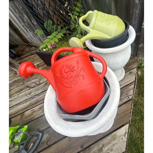 Assorted Outdoor Planters & Watering Cans