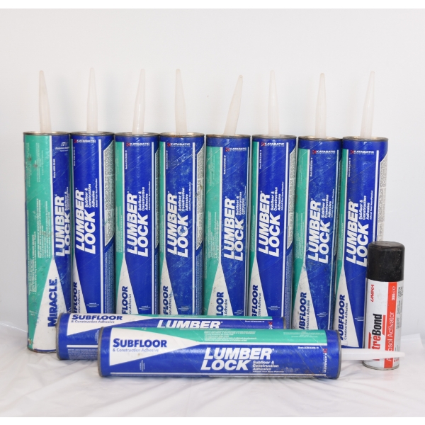 11 Assorted Tubes of Subfloor & Construction Adhesive 