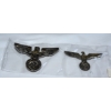 Image 2 : WWII German Eagle Cap Insignia Pair – Metal Badges