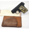 Image 1 : FN Browning Model 1906 Semi Automatic .25 Auto Caliber Handgun With Leather Pouch