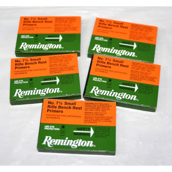 500 Pieces Remington No 7 1/2 Small Rifle Bench Rest Primers