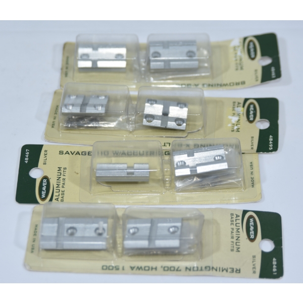 4 Assorted Weaver Silver Base Sets 