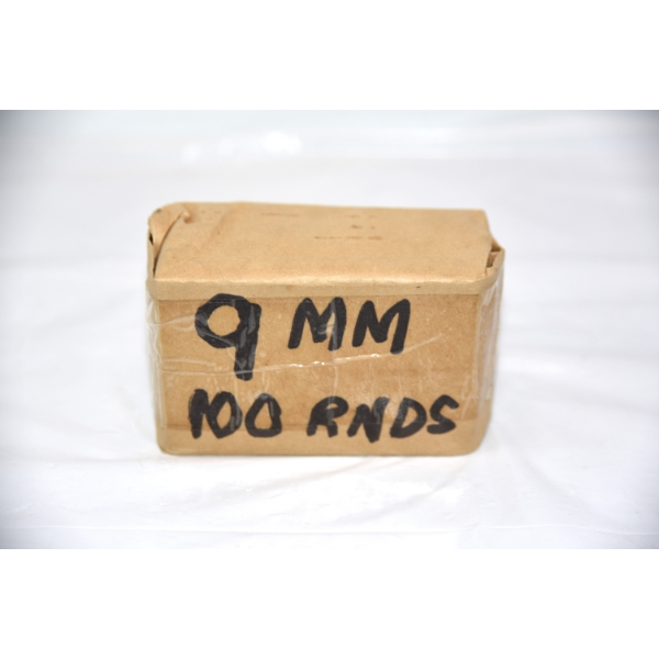 100 Rounds Unknown Brand 9mm Ammunition 