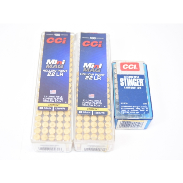 192 Rounds CCI .22 Long Rifle Ammunition