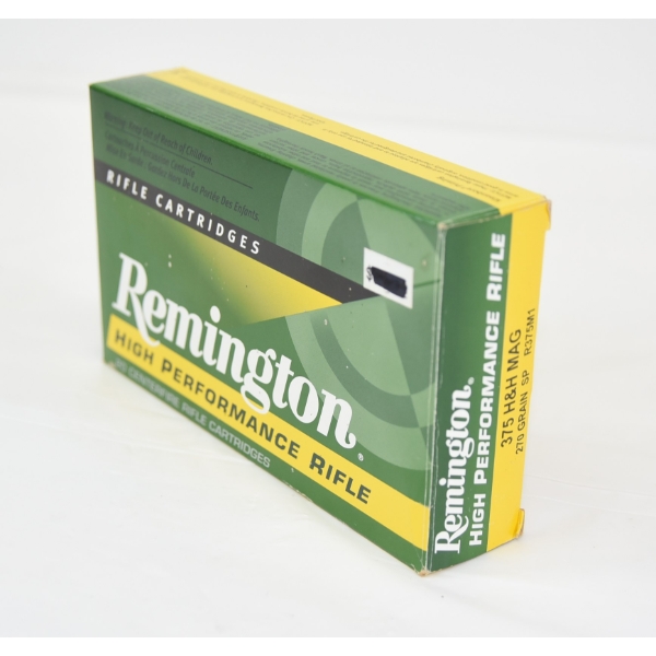 20 Rounds Remington 375 H&H Magnum 270gr. SP Ammunition