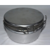 Image 1 : Portable stainless steel camping pot or Billy tin- designed for cooking over a fire or a stove