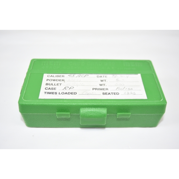 50 Rounds Remington 45 ACP Ammunition In Plastic Case