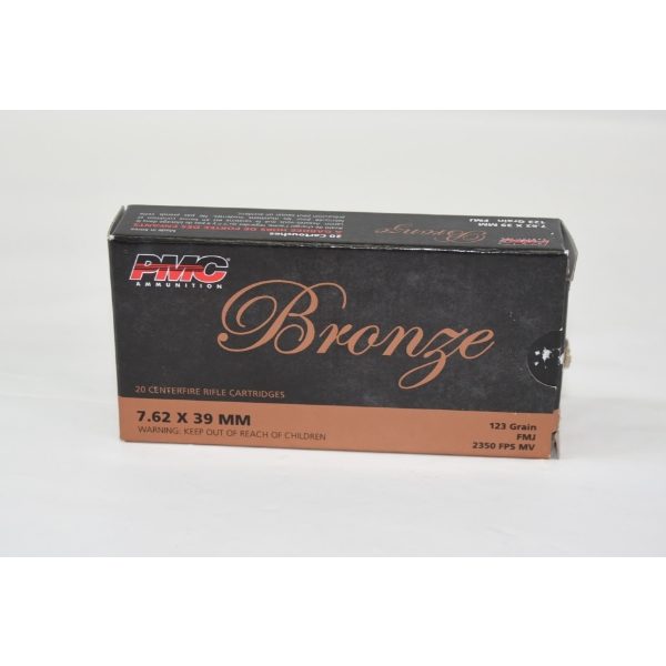 20 Rounds PMC Bronze 7,62 x 39mm 123gr. FMJ Ammunition