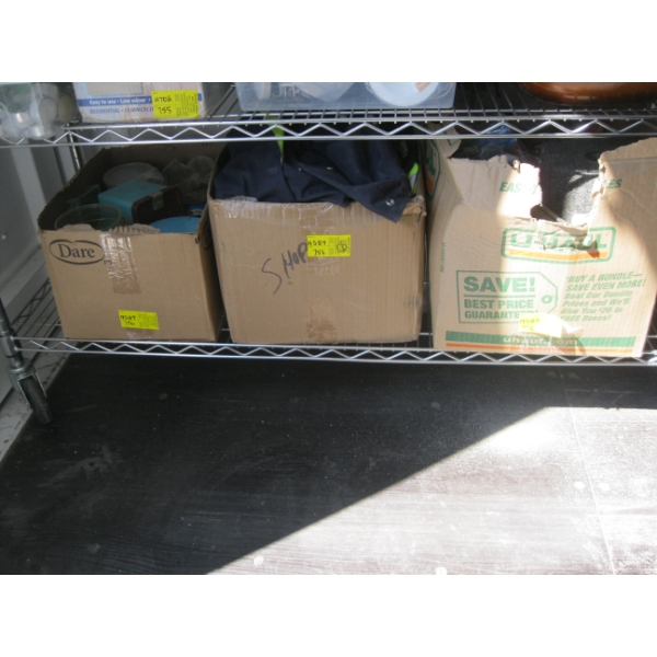 3 BOXES OF NAILS, AIR BRUSH KIT, REFLECTIVE GEAR, ETC.
