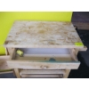 Image 3 : 2 FOLDING TABLES & A ROLLING WOODEN CART