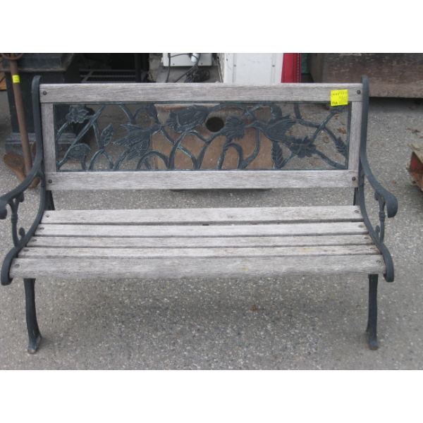 CAST IRON & WOOD BENCH
