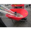 Image 1 : RED PLASTIC WHEELBARROW W/GARDEN TOOLS