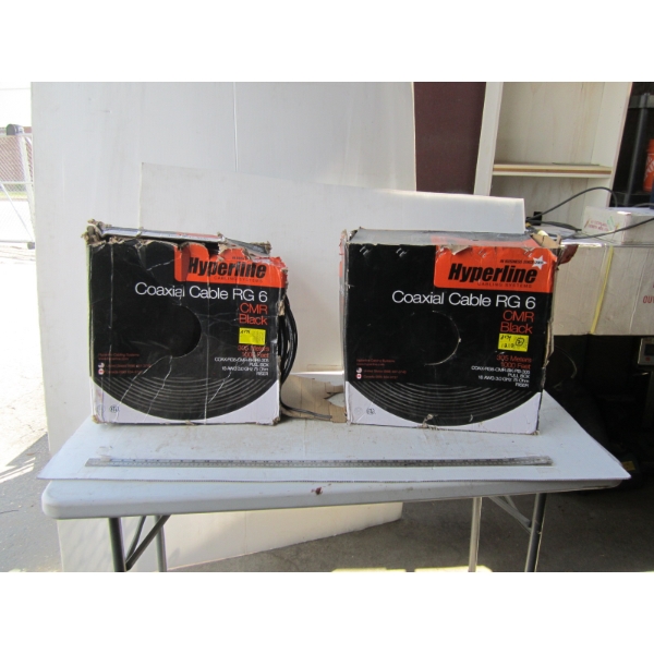 2 BOXES OF HYPER LINE COAXLE CABLE