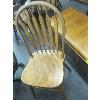 Image 3 : OAK DINING TABLE W/4 ARROWBACK CHAIRS