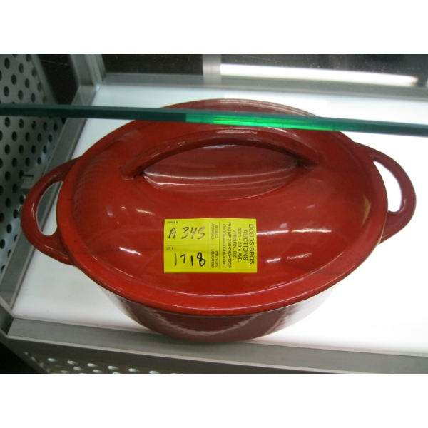 CAST OVER ENAMEL BAKING POT